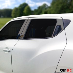 Nissan Juke Pillar Trims - Omac - S.Steel - Gloss Dark - 2011-2017